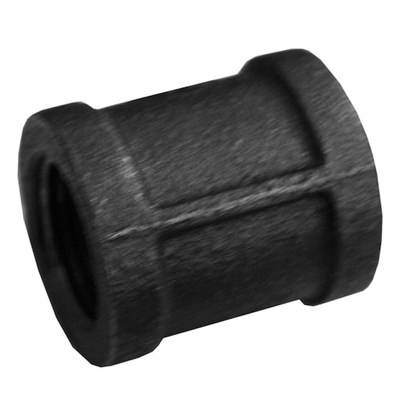 2-1/2in. Black Iron Coupling, Banded